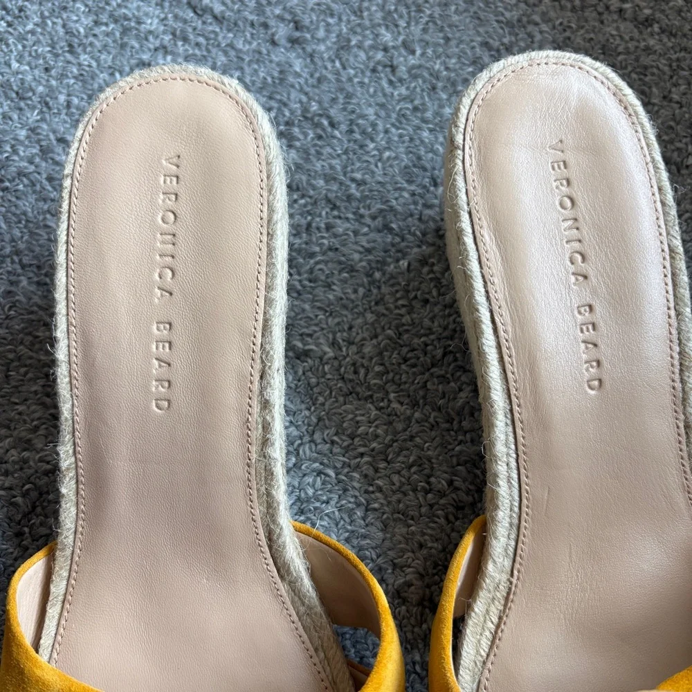 Veronica Beard Ivy Woven Wedge Espadrille Sandals in Saffron Yellow 11